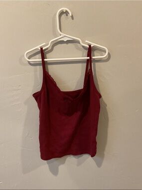 No Boundaries Burgundy Lace-Trim Camisole
